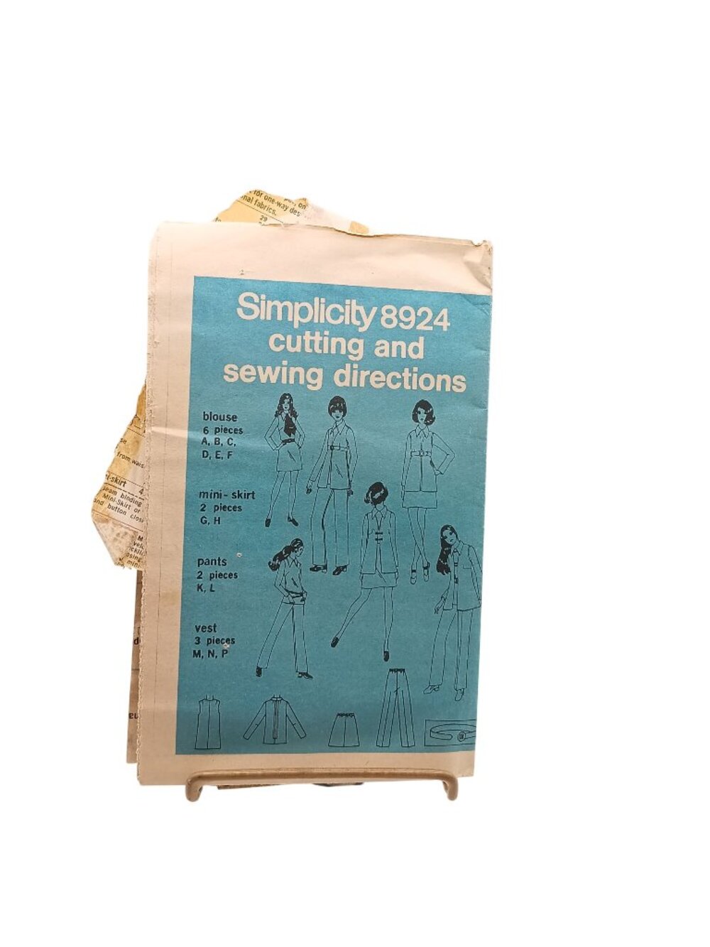 Vintage Sewing PATTERN Simplicity 8924, Misses 1968 Dress and Jacket in Half Siz